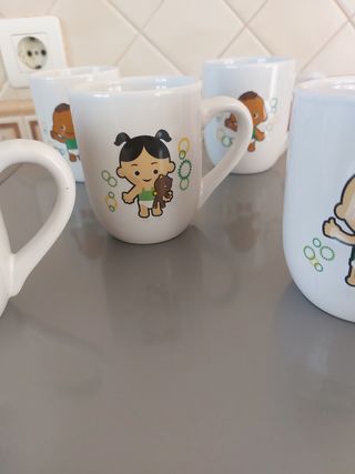 5 Tazas Bebés - Porcelana Blanca