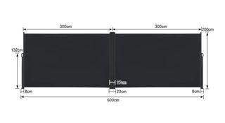 Toldo cortavientos doble - terraza seminuevo