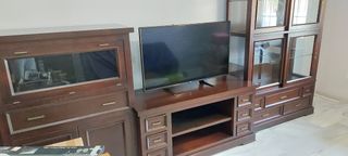 Mueble salón madera maciza wengé
