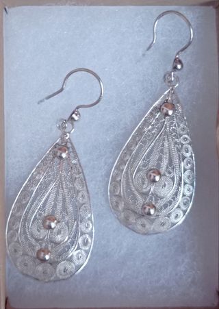 Pendientes de filigrana.