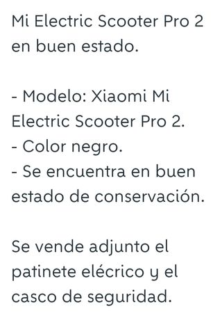Patinete eléctrico Xiaomi Pro 2