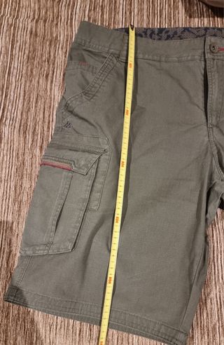 Bermudas cargo verde oliva hombre
