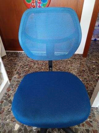 Silla escritorio giratoria azul