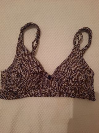 Bikini negro y beige