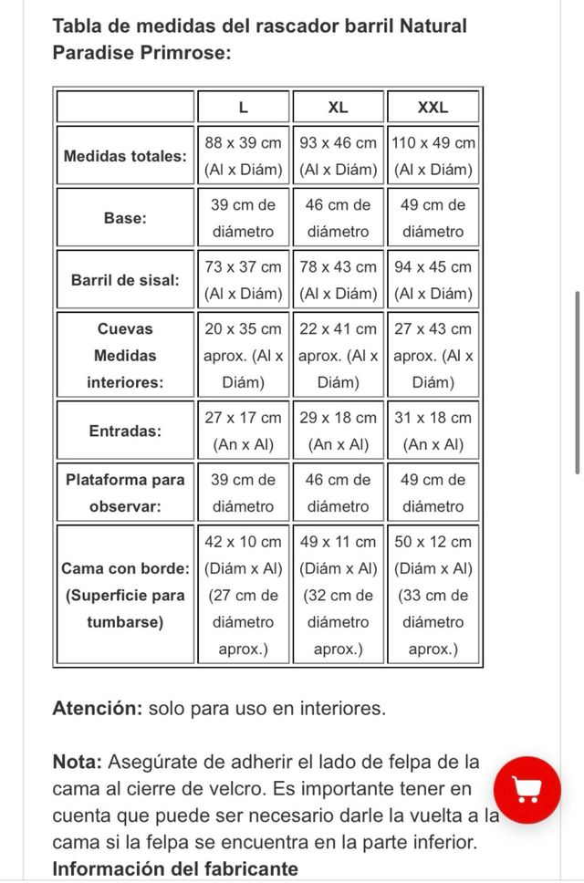 Rascador para gatos Paradise Primrose XXL