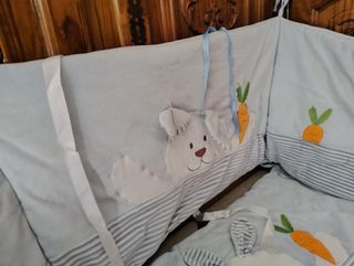 Edredón cuna bebé conejitos