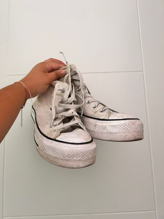 Converse blancas plataforma