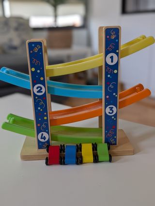 Rampa coches madera - 4 coches