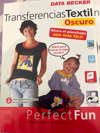 Transferencias Textil Oscuro - 5 hojas A4