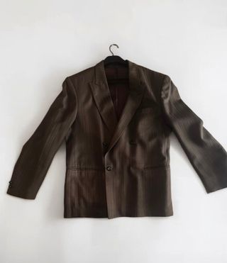Chaqueta cruzada marrón