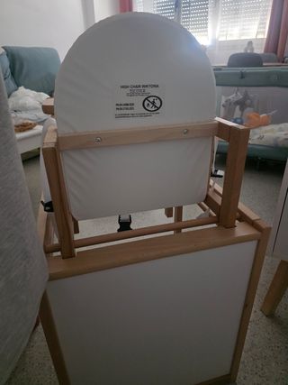 Trona madera convertible a mesa