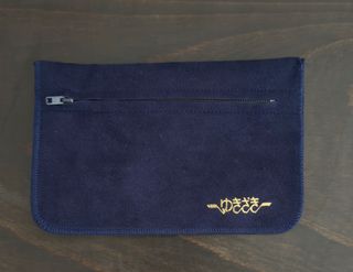 Custodia gioielli velluto blu - zip