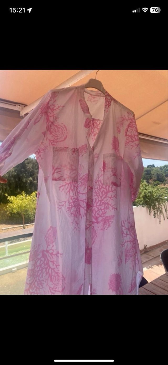 Camisola India Rosa-Blanco