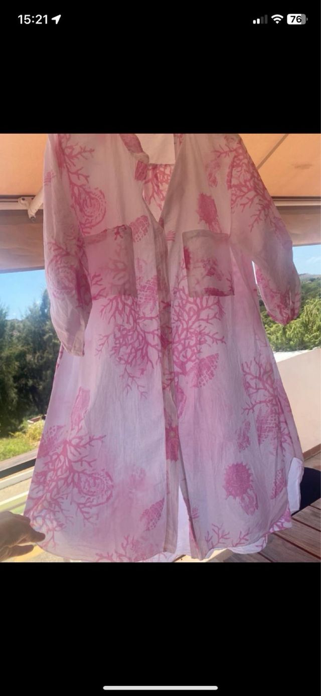 Camisola India Rosa-Blanco