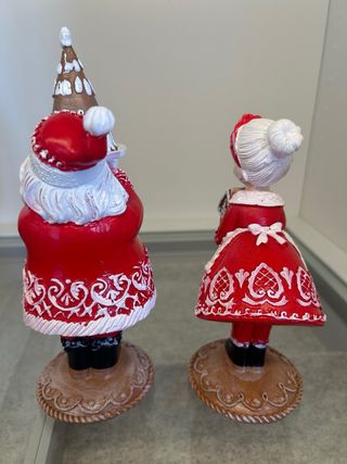 Par de Estatuetas de Natal Mr. & Mrs. Claus