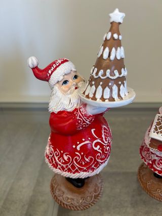 Par de Estatuetas de Natal Mr. & Mrs. Claus