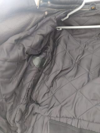 Chaqueta cuero negra hombre