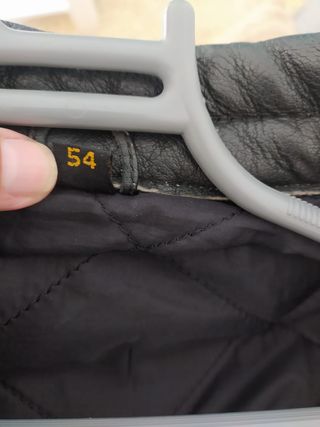 Chaqueta cuero negra hombre