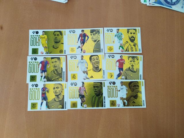 cromos Liga Este 9 Extra Gold
Tambien sueltos
