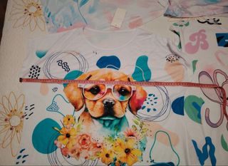 4 Camisetas XL - Stitch, Perro