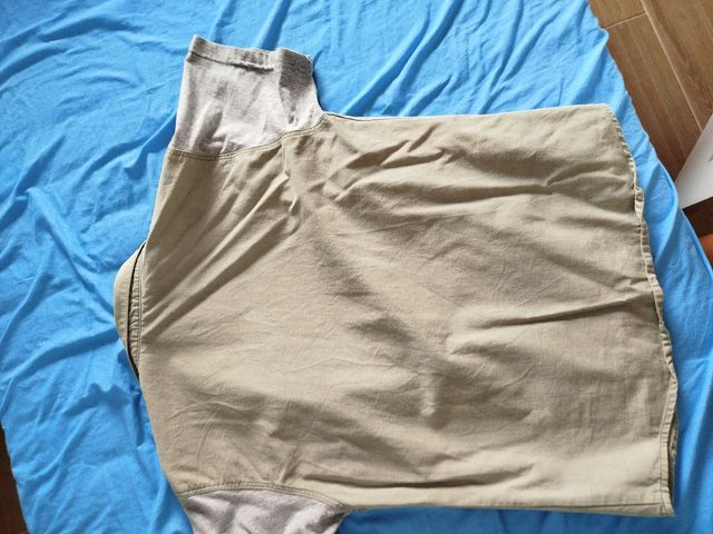 Camisa beige y gris - Talla 12