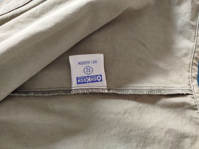 Camisa beige y gris - Talla 12