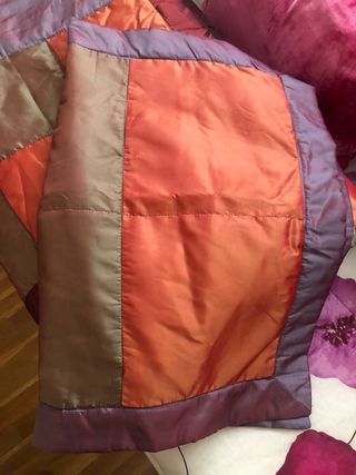 Edredón satén multicolor 90cm