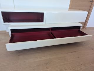 Muebles Lara TV - Blanco/Rojo
