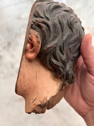 Cabeza tallada religiosa - Antigua Juan de Mesa