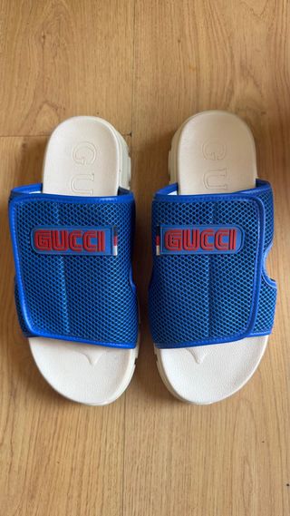 GUCCI SANDALIAS GRUESAS CHUNKY HOMBRE 42 AZUL