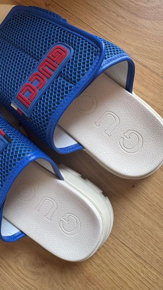 GUCCI SANDALIAS GRUESAS CHUNKY HOMBRE 42 AZUL