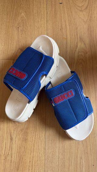 GUCCI SANDALIAS GRUESAS CHUNKY HOMBRE 42 AZUL