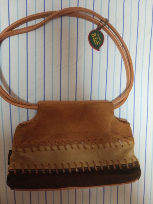 Bolso bandolera ante marrón claro