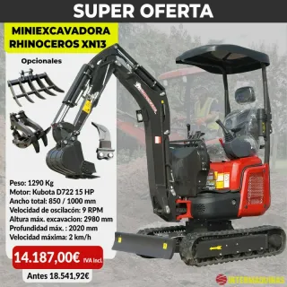 RETROEXCAVADORAS GIRATORIAS DE 1 a 4 Ton. KUBOTA