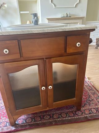 Mueble baño vintage madera