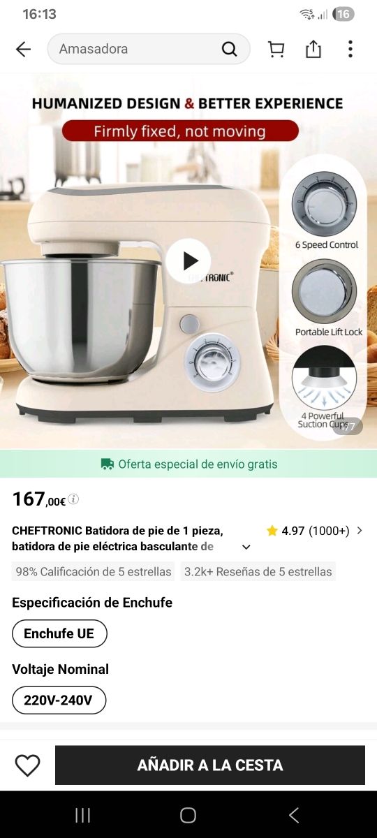 Batidora CHEFTRONIC - 6 velocidades