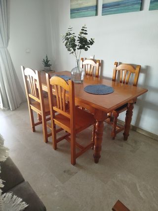 Mesa Comedor Madera - 6 Sillas