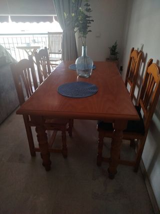 Mesa Comedor Madera - 6 Sillas