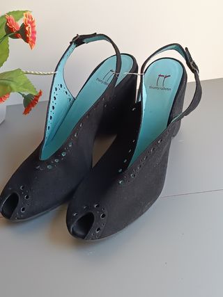 Thierry Rabotin sandali in camoscio 43.5