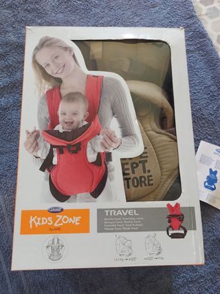 Mochila portabebés Jané color topo y negro