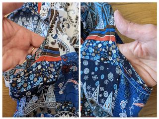 Vestido sin mangas estampado algodón fino.