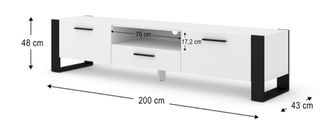 Mueble TV moderno blanco-negro