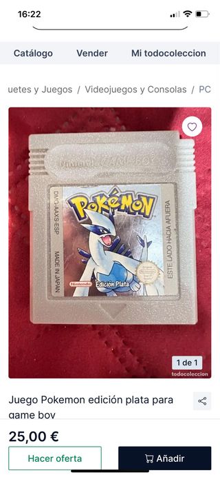Pokémon Edición Plata - Game Boy