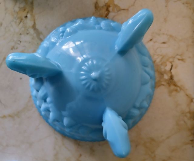 Juego opalina azul vintage