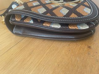Bolso Gucci Blondie-rafia y cuero