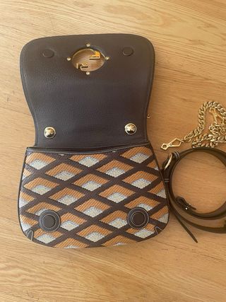 Bolso Gucci Blondie-rafia y cuero