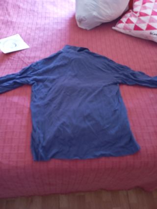 Polo Lacoste azul manga larga