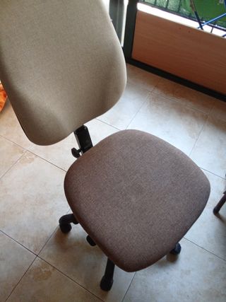 Silla escritorio giratoria - marrón beige