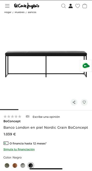 Panchine BoConcept London - Pelle nera