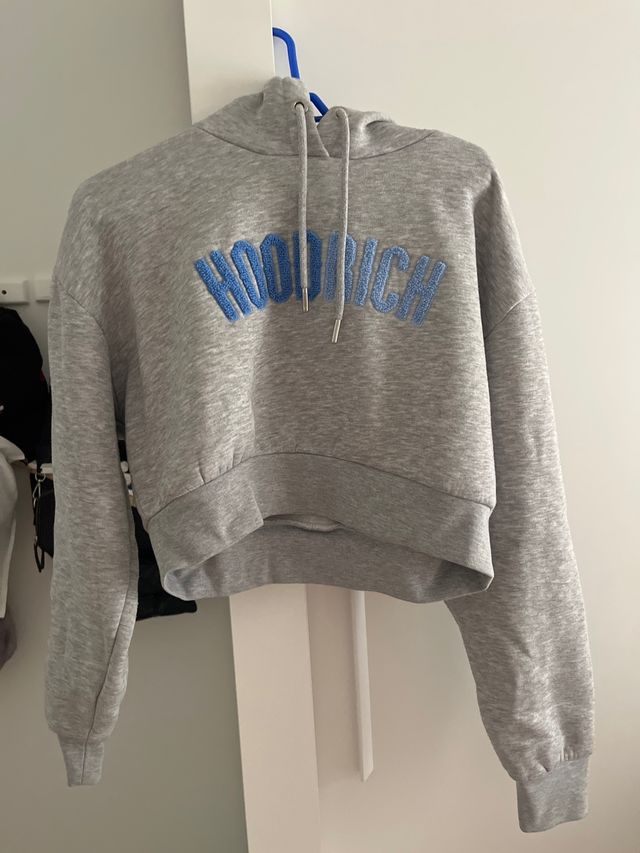 Sudadera gris capucha Hoodrich